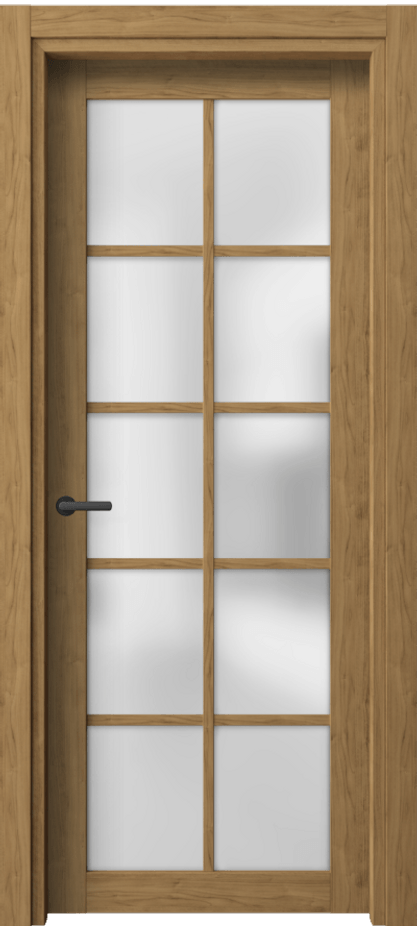 Межкомнатная дверь Нео 2106 Грецкий орех Сатинированное стекло Цена 40399 ₽ | Volhovec