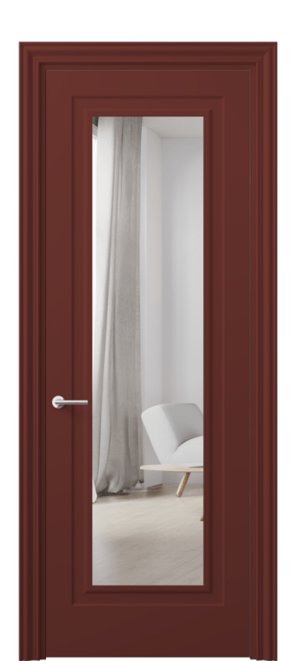 Межкомнатная дверь Маскот 8403 Матовый белоснежный Двустороннее зеркало, триплекс Цена 104699 ₽ | Volhovec