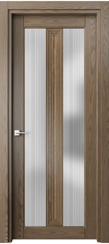 Межкомнатная дверь Эго 6122 Дуб мраморный Сатинированное стекло "Дождь" Цена 126399 ₽ | Volhovec