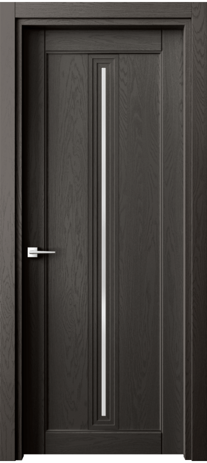 Межкомнатная дверь Эго 6123 Дуб антрацит Сатинированное стекло Цена 130499 ₽ | Volhovec