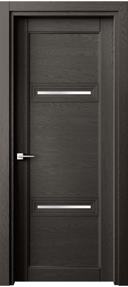 Межкомнатная дверь Эго 6113 Дуб антрацит Сатинированное стекло Цена 130499 ₽ | Volhovec