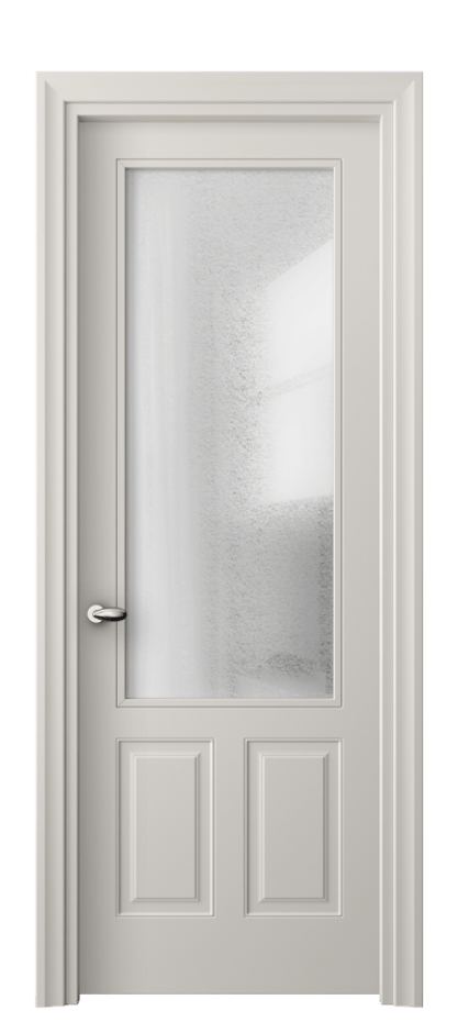 Межкомнатная дверь Эссе 8522 Матовый облачно-серый Фактурное стекло "Лёд", триплекс Цена 73199 ₽ | Volhovec