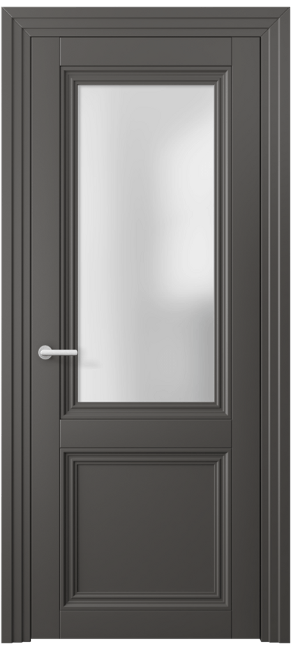 Межкомнатная дверь Центро 2524 ПЭТ графитовый Сатинированное стекло Цена 48399 ₽ | Volhovec