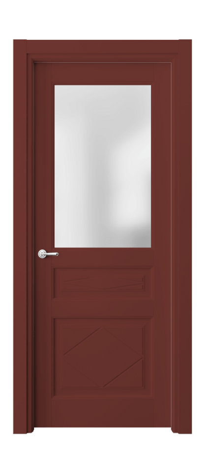 Межкомнатная дверь Тоскана Ромбо 6344 Матовый белоснежный Сатинированное стекло Цена 129599 ₽ | Volhovec