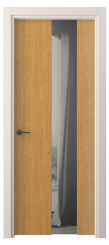 Межкомнатная дверь Фридом 4226 Ванильный дуб Двустороннее серое зеркало, триплекс Цена 41999 ₽ | Volhovec