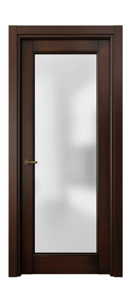 Межкомнатная дверь Тоскана Литера 6300 Бук тёмный с патиной Сатинированное стекло Цена 113799 ₽ | Volhovec