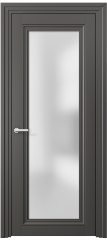 Межкомнатная дверь Центро 2502 ПЭТ графитовый Сатинированное стекло Цена 48399 ₽ | Volhovec