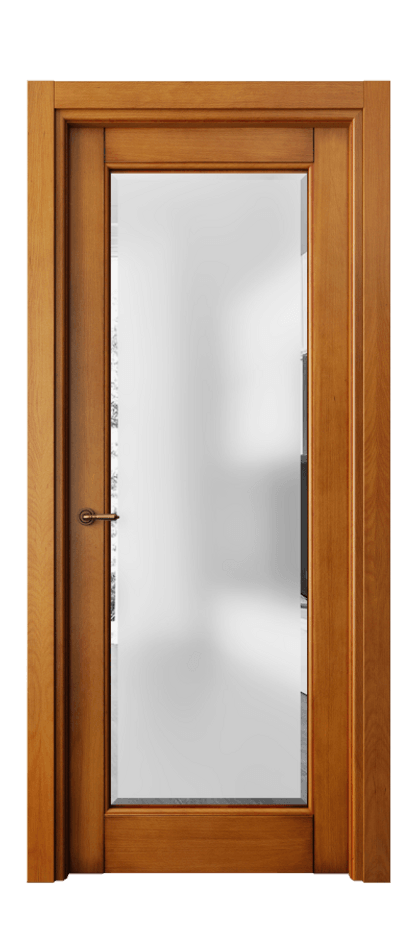 Межкомнатная дверь Тоскана Элегантэ 6300 Бук светлый с патиной Сатинированное стекло с фацетом Цена 112199 ₽ | Volhovec