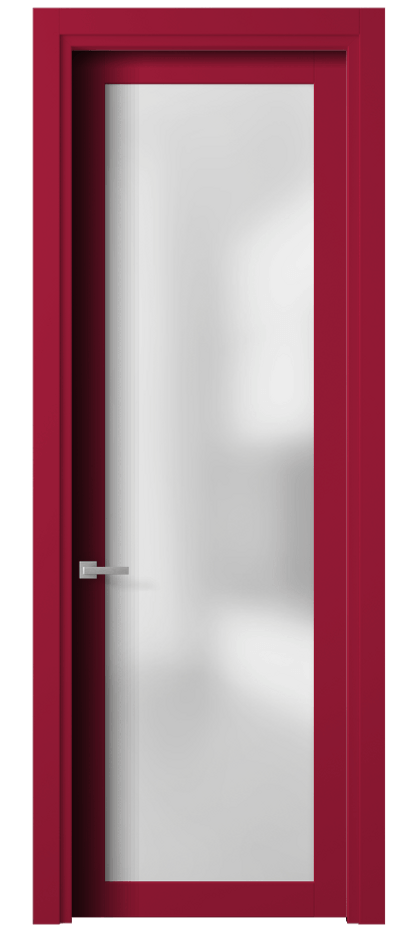 Межкомнатная дверь Планум 2102 Матовый белоснежный Сатинированное стекло Цена 68699 ₽ | Volhovec