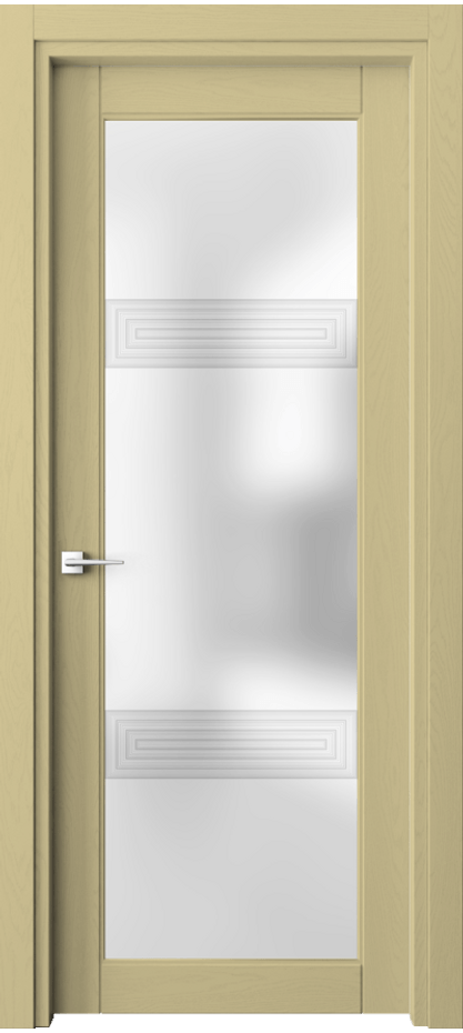 Межкомнатная дверь Эго 6112 Дуб белоснежный Сатинированное стекло "3Д" Цена 164499 ₽ | Volhovec