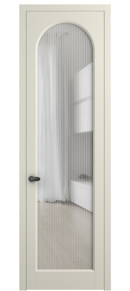 Межкомнатная дверь Палаццо 6804 Матовый молочно-белый Рифлёное стекло "Мору", триплекс Цена 100429 ₽ | Volhovec