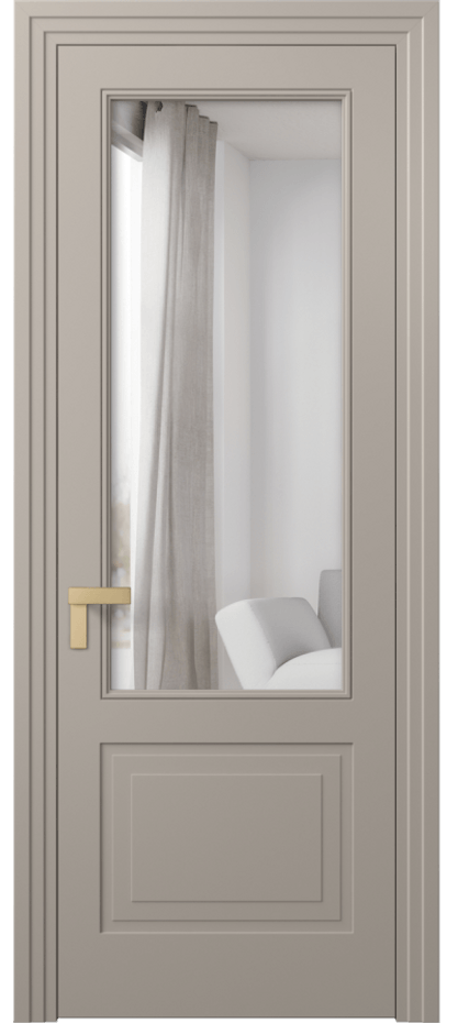 Межкомнатная дверь Рокка 8352 Матовый бисквитный Двустороннее зеркало, триплекс Цена 85599 ₽ | Volhovec