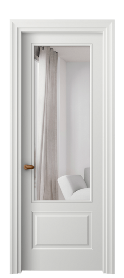 Межкомнатная дверь Эссе 8542 Матовый светло-серый Двустороннее зеркало, триплекс Цена 73199 ₽ | Volhovec