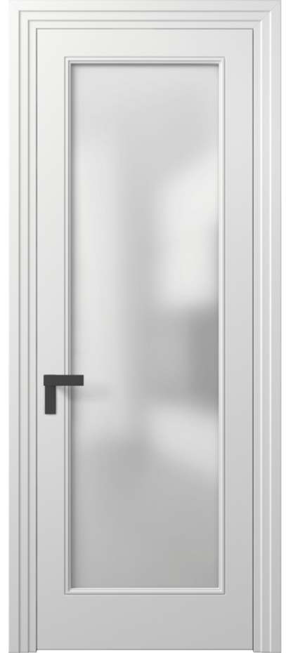 Межкомнатная дверь Рокка 8300 Матовый белоснежный Сатинированное стекло Цена 85599 ₽ | Volhovec