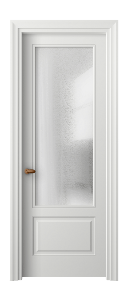 Межкомнатная дверь Эссе 8542 Матовый светло-серый Фактурное стекло "Лёд", триплекс Цена 73199 ₽ | Volhovec