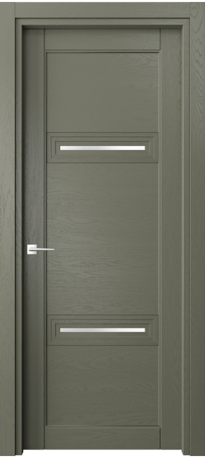 Межкомнатная дверь Эго 6113 Дуб оливковый тёмный Сатинированное стекло Цена 130499 ₽ | Volhovec
