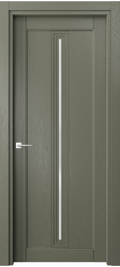 Межкомнатная дверь Эго 6123 Дуб оливковый тёмный Сатинированное стекло Цена 130499 ₽ | Volhovec