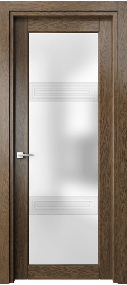 Межкомнатная дверь Эго 6112 Дуб серый Сатинированное стекло "3Д" Цена 126399 ₽ | Volhovec