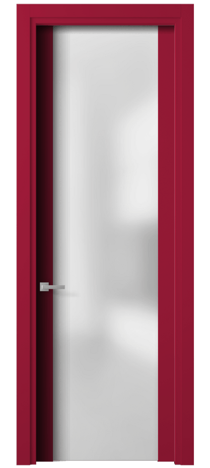 Межкомнатная дверь Планум 4114 Матовый белоснежный Сатинированное стекло Цена 80499 ₽ | Volhovec