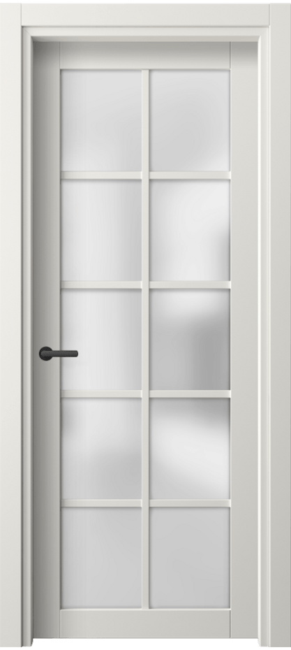 Межкомнатная дверь Нео 2106 ПЭТ белоснежный Сатинированное стекло Цена 37199 ₽ | Volhovec