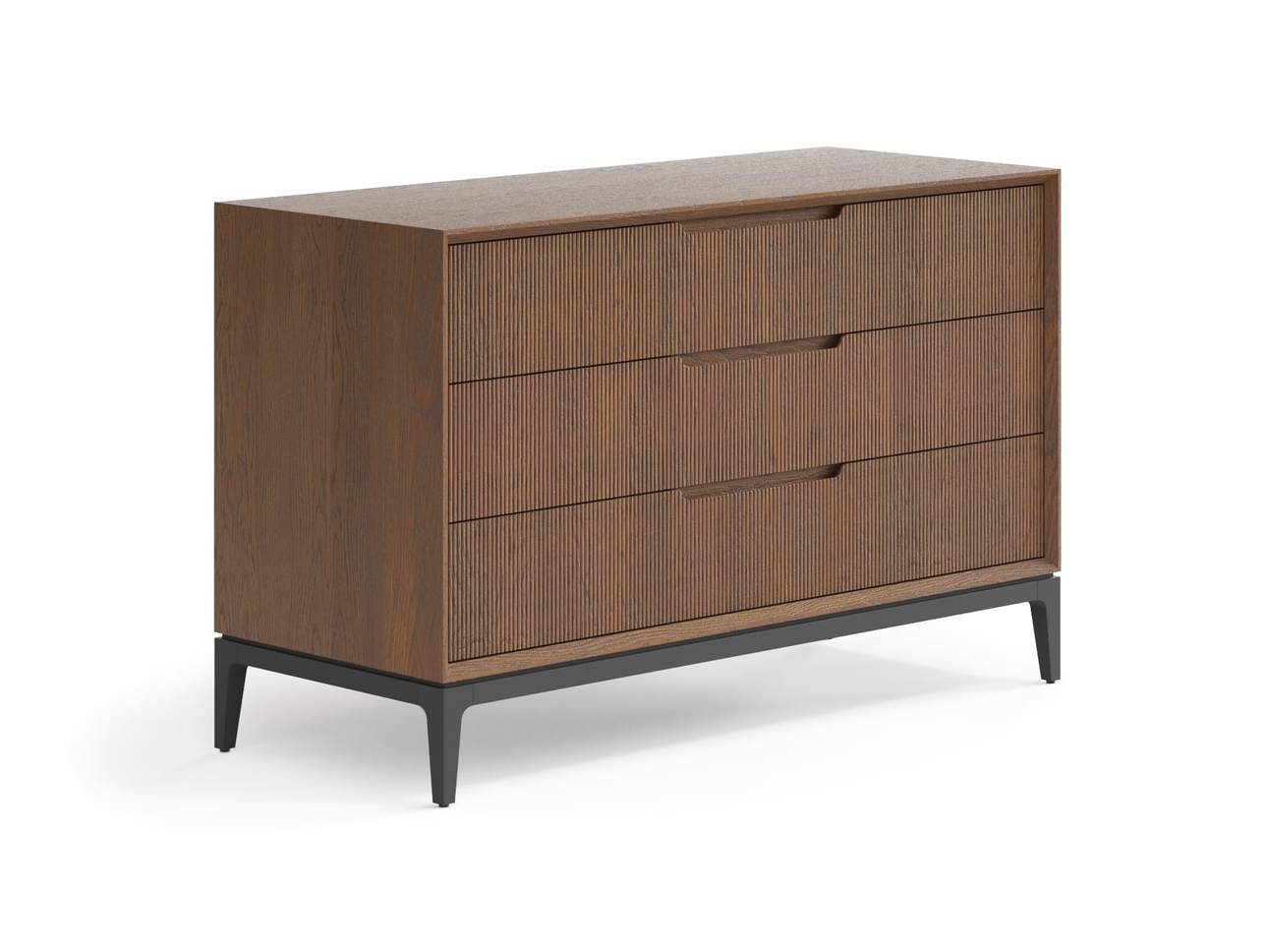 Комод Velvet 3 ящика дуб каштановый матовый