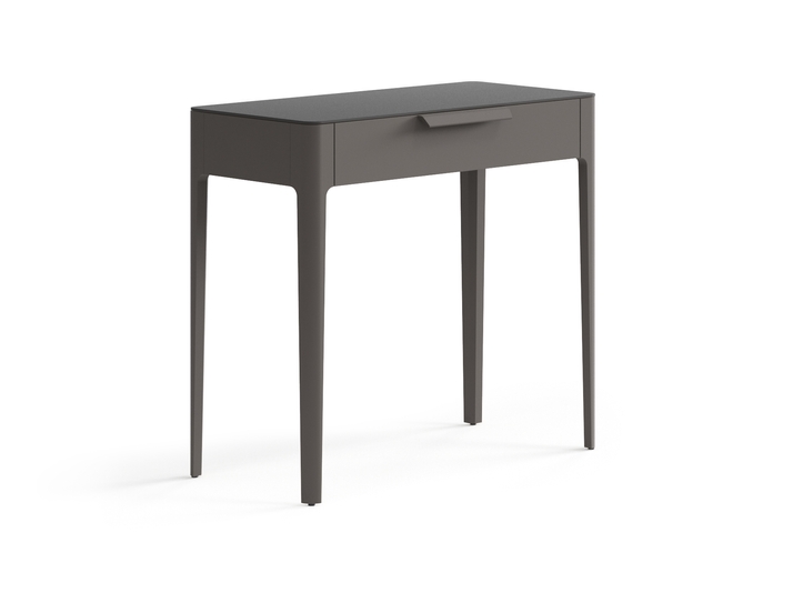 Мебель Консоль Пьега 1 ящик. Цвет Матовый антрацит. Материал Гладкая эмаль. Коллекция Консоль Пьега 1 ящик. Картинка.