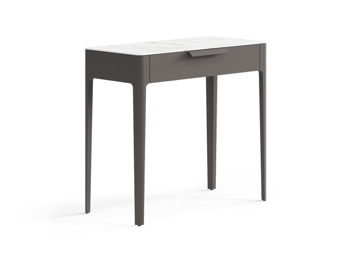 Мебель Консоль Пьега 1 ящик. Цвет Матовый антрацит. Материал Гладкая эмаль. Коллекция Консоль Пьега 1 ящик. Картинка.