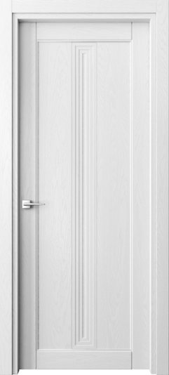 Дверь межкомнатная 6121 ДБС. Цвет Дуб белоснежный. Материал Массив дуба эмаль. Коллекция Эго. Картинка.