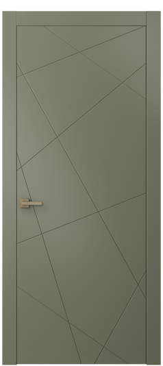 Дверь межкомнатная АКП 8048 МОТ Матовый оливковый тёмный. Цвет Матовый оливковый тёмный. Материал Гладкая эмаль. Коллекция Линия. Картинка.