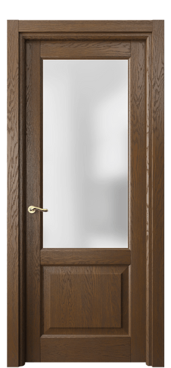 Дверь межкомнатная 0740 ДКР.Б САТ. Цвет Дуб королевский брашированный. Материал Массив дуба брашированный. Коллекция Лигнум. Картинка.