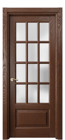 Дверь межкомнатная 0728 ДКЧ.Б САТ. Цвет Дуб коньячный брашированный. Материал Массив дуба брашированный. Коллекция Лигнум. Картинка.