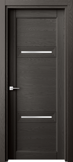 Дверь межкомнатная 6113 ДАН САТ. Цвет Дуб антрацит. Материал Массив дуба эмаль. Коллекция Эго. Картинка.