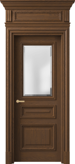 Дверь межкомнатная 7304 ДКШ.М САТ-Ф. Цвет Дуб каштановый матовый. Материал Массив дуба матовый. Коллекция Антик. Картинка.