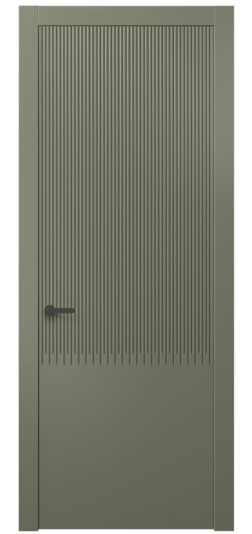 Дверь межкомнатная АКП 8627 МОТ. Цвет Матовый оливковый тёмный. Материал Гладкая эмаль. Коллекция Дюна. Картинка.