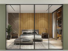 Перегородка Формато внутри проёма скрытое крепление в потолок 4 створки