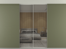 Перегородка Формато внутри проёма скрытое крепление в потолок 2 створки